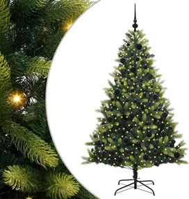vidaXL Brad de Crăciun artificial cu ramuri articulare 300 LEDs 180 cm