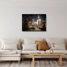 Tablou pe sticlă cu Poarta de pulbere iluminată (70x50 cm)