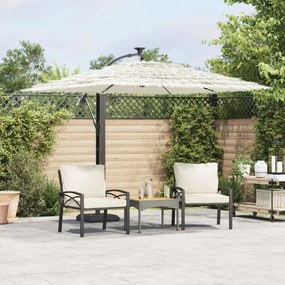 vidaXL Umbrelă soare de grădină stâlp din oțel, alb 246x246x230cm