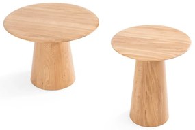 Măsuță auxiliară rotundă din lemn de stejar ø 40 cm Mushroom – Gazzda