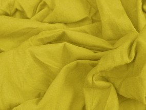Cearsaf Jersey cu elastic pentru patut copii 70x140 cm galben