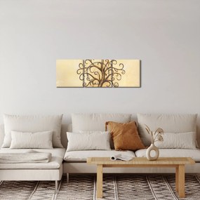Tablou - Copacul vieții (cu ceas) (90x30 cm)