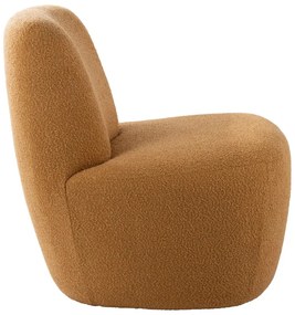 Fotoliu galben cu tapițerie din țesătură bouclé Ada – Leitmotiv