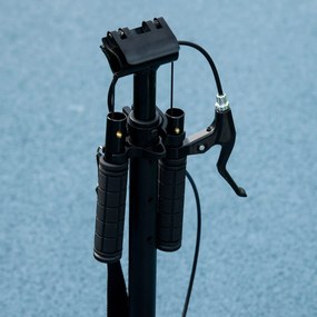 HOMCOM Scuter pliabil pentru adulți +14 ani cu ghidon reglabil, roți mari de 20 cm, amortizor și frână dublă din aluminiu - verde | Aosom Romania