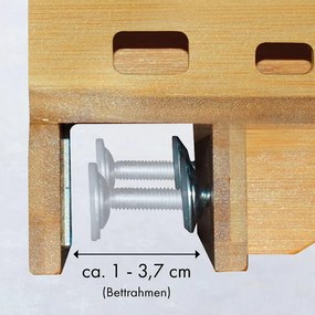 Raft pentru pat Kesper 77630, 33,7x24x9,5 cm, Design practic, Mecanism de prindere, Bambus, Maro