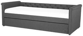 Pat extensibil 90 cm LISABON (cu somieră) (gri). 1007307
