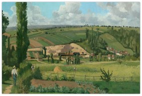 Tablou - Camille Pissarro, Landscape at Les Pâtis, Pontoise, reproducere (90x60 cm)