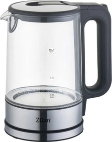 Fierbator cu LED albastru Zilan ZLN1796, 1.7L, 2200 W, transparent