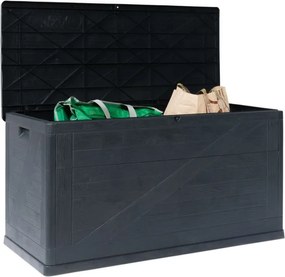 WOOD cutie de depozitare din plastic pentru grădină 420 L, g