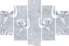 Tablou - Flori de perle (150x105 cm)