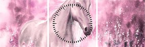 Tablou - Cal pictat (cu ceas) (90x30 cm)