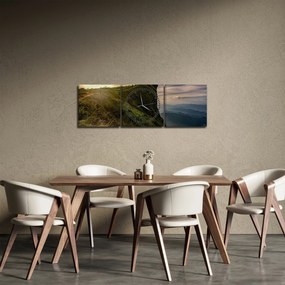 Tablou - Femei la stânci (cu ceas) (90x30 cm)