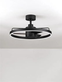 Lustra LED cu ventilator si telecomanda LUNAIR negru