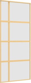 vidaXL Ușă glisantă, auriu, 90x205 cm, sticlă ESG mată și aluminiu