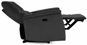 Fotoliu recliner cu functie de masaj Neptun M velvet negru Blu19