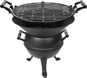 Gratar din fonta Master Grill MG630, 35,5cm, Reglare inaltime, Negru