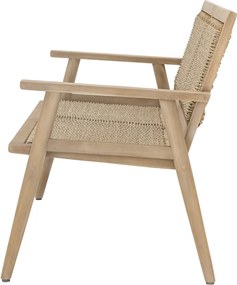 Canapea de grădină din lemn de acacia FSC® și polirattan, L132×H78×W67 cm, „Sorrento"