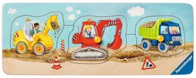 PUZZLE LEMN UTILAJE CONSTRUCTII, 3 PIESE - RAVENSBURGER (RVSPC03066)