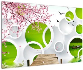 Tablou - Ponton peste lac (90x60 cm)