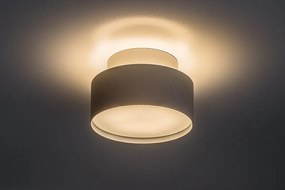 Mini Plafoniera LED cu lumina ambientala in sus Ovidia alb D-14cm