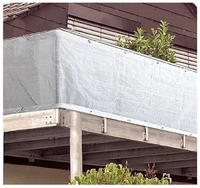 Paravan pentru balcon alb din plastic 500x90 cm - Garden Pleasure