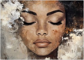 Tablou pe sticlă - Portret de femeie (70x50 cm)