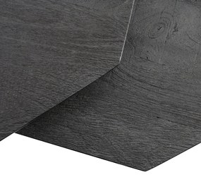 Set 2 masute de cafea octagonale din lemn de mango 60x60x35 cm negre