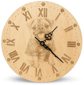 Ceas Personalizat din Lemn cu Poza si Mesaj Gravabil