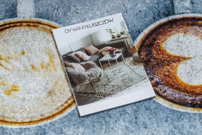 ANDRE 33300 covor lavabil Cafea bucatarie, anti-alunecare - gri / maro