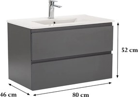 Vario Pull 80 dulap de bază cu chiuvetă antracit-antracit