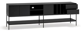 Comodă TV neagră 220x74x45 cm Platt – Teulat