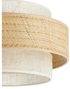 Lustră suspendată pe cablu BOHO 1xE27/60W/230V, diametru 40 cm, iută/crem