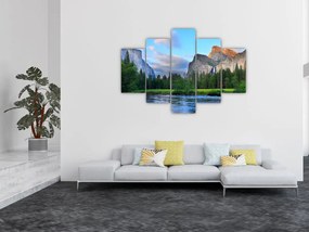 Tablou cu peisaj montan sălbatic (150x105 cm)