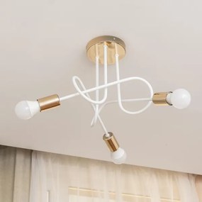 Lustră aplicată OXFORD 3xE27/15W/230V aurie/albă