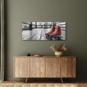 Tablou cu pantofi cu role vechi roșii (120x50 cm)