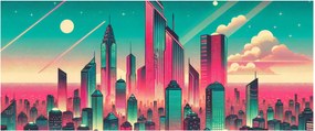 Tablou – Metropolă în stil pop-art (120x50 cm)