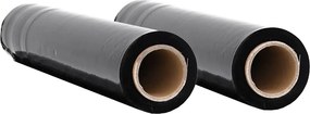 vidaXL Film extensibil 2 buc Negru 23 μm 50 cm x 150 m