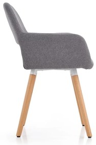 Scaun de bucaterie Leroy, gri/fag