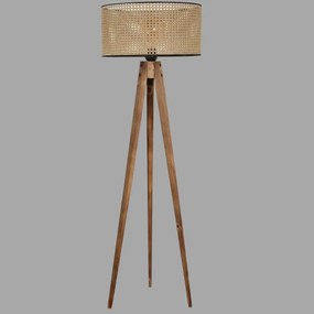 Lampadar corp lemn  textil,nuc- bej, Homs, 153 cm,40006