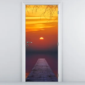 Fototapet pentru usă - Pod la apus de soare (95x205cm)