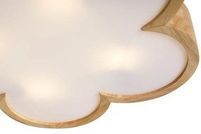 Plafonieră pentru copii din lemn cu alb - Lucille