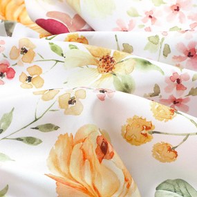 Goldea față de masă teflonată - flori de hibiscus - ovală 140 x 240 cm