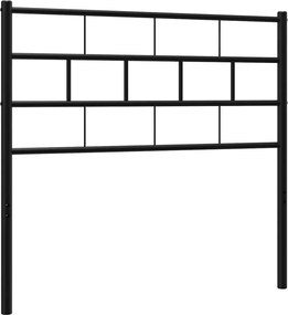 vidaXL Tăblie de pat de schimb metalică, negru, 80 cm