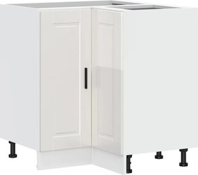 vidaXL Dulap de bază pe colț de bucătărie „Porto”, Alb extralucios