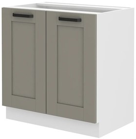 Dulap inferior de bucătărie Lucid 80 D 2F BB (claygrey + alb). 1045433