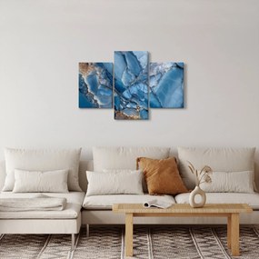 Tablou - Marmură albastră fragmentată (90x60 cm)