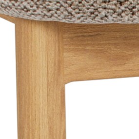 MAZZONI EXPORT Scaun tapițat TORAY Bej Latte (Monza 60) / cadru stejar natural
