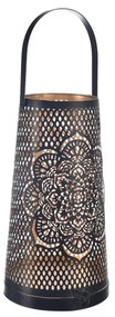 InDecor Sfeșnic metalic Mandala negru, 17 x 17 x30 cm, L