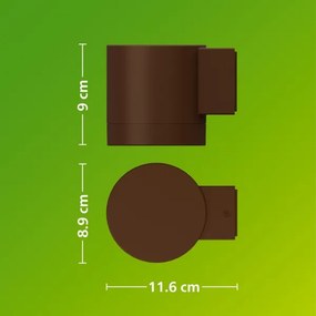 Philips - Aplică de perete pentru exterior FYLX 1xGU10/5W/230V, maro, IP44