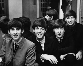 Fotografie GEORGE HARRISON, PAUL McCartney, JOHN LENNON and RINGO STARR, London, UK, 1963